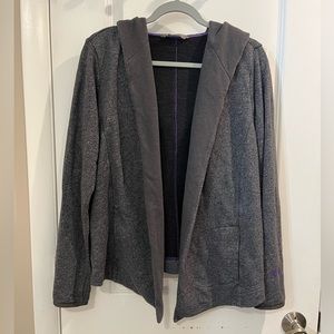 The North Face Harmony Park Open Front Wrap Hooded Long Sleeve Jacket Sz XL